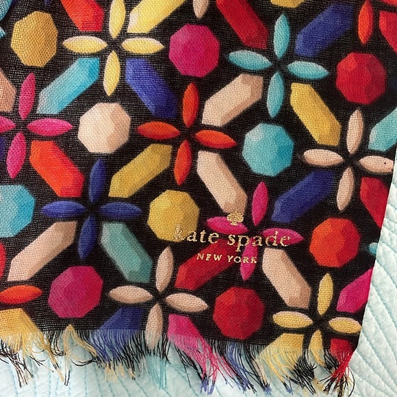 Kate spade kaleidoscope Jems / gems  scarf - Picture 6 of 11